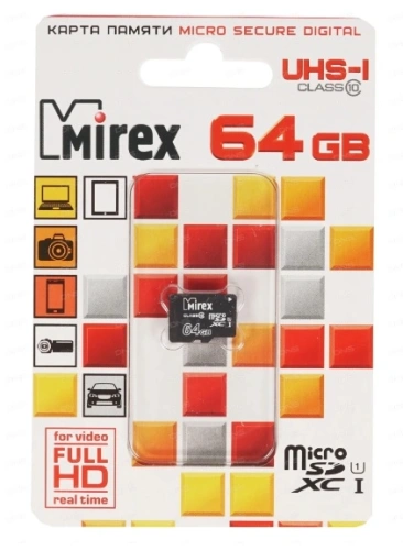 Карта памяти MIREX microSDXC 64 ГБ